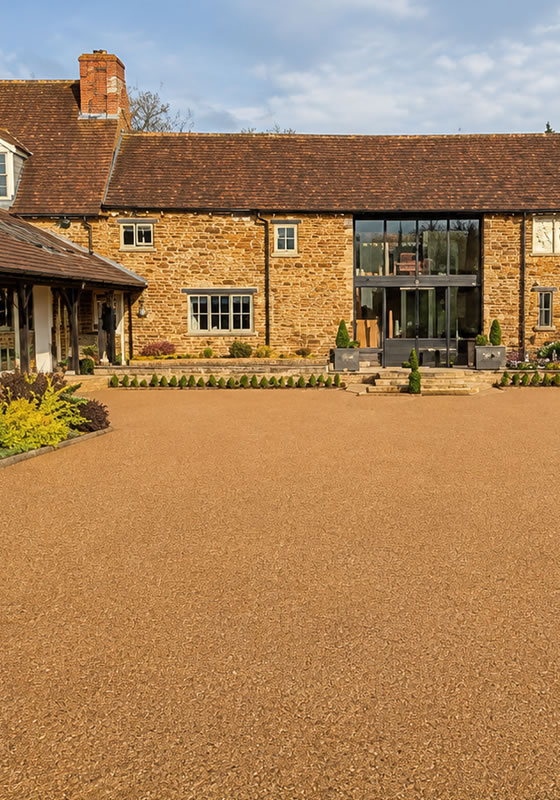 Finished surface dressing driveway Surrey